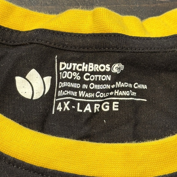 Dutch Brothers Bros. Coffee Short sleeve cotton tshirt embroidered logo men 4XL - Picture 4 of 7